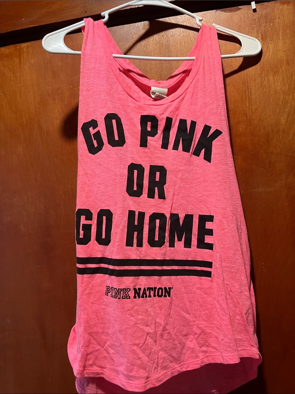 Kids Pink Victoria's Secret Tag on Pink Shirt